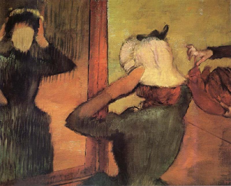 Edgar Degas Cbez la Modiste Norge oil painting art
